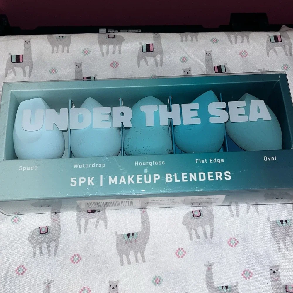 New 5 Pack‎ Makeup Blender Sponge Set Beauty Blenders Teal Under The Sea